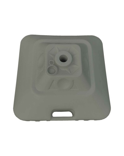Marbueno Base Parasol Carré Plastique 45x45x27 cm 30L Blanc Jardin, Piscine 10498