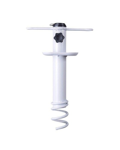Marbueno Suction Parasol Spike Steel White 35.5x15x6 cm Beach and Garden 10506