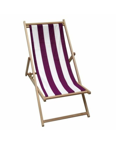 Lettino Jardin Prive Chilean Rojo/Blanco Tela Righe Rosso legno di faggio Bianco (106 x 55 x 95 cm)