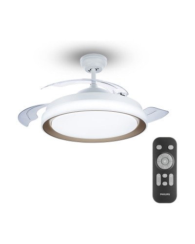 Takfläkt med belysning Philips Atlas Gyllene 35 W 28 W 4500 Lm (2700 K)