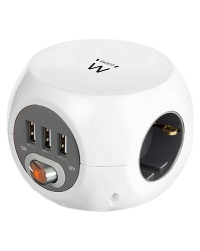 Kuutio monitoimiliittimillä Ewent EW3939 USB 5V 2A Valkoinen