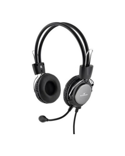 Bluestork MC-201 Headphones with Microphone - Black/Silver - Excellent Audio Quality
