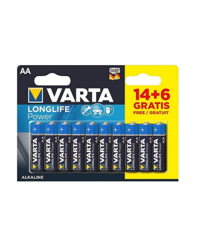 Varta Longlife Power, Pilas Alcalinas AA/AAA - Paquete Ahorro 20 Unidades
