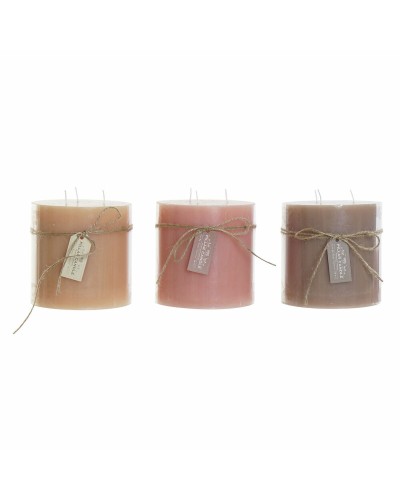 Bougie DKD Home Decor (3 pcs) (12 x 12 x 12 cm)