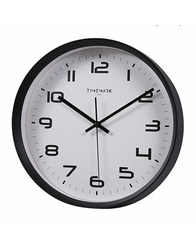 Wall Clock Timemark Black 30 x 30 cm