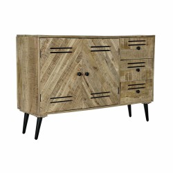 DKD Home Decor Moderne Kommode, Mango-Holz und schwarzes Metall, 140 x 40 x 93 cm
