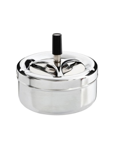 Askfat Excellent Houseware Med lock Roterbar Silvrig Multicolour metallic Rostfritt stål Ø 9,5 cm