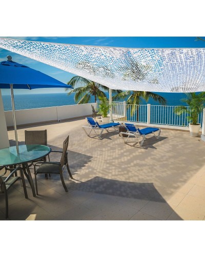 Toldo Vela de Sombra Rectangular Faura Blanco 3 x 4 m Reversible Camuflaje