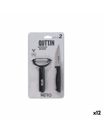 Set de Cocina Quttin Nero Negro 2 Piezas (12 Unidades)