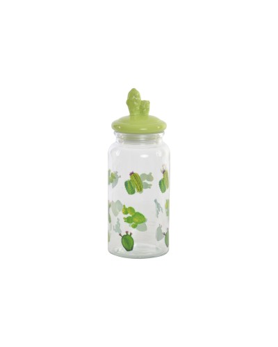 Tin DKD Home Decor Keramisch Kristal Cactus PE Boho (1400 ml) (10,5 x 28 cm)