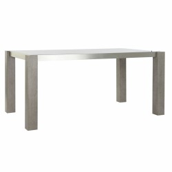 DKD Home Decor Table de Salle à Manger en Verre Gris et Aluminium, Verre Trempé Rectangulaire (162x92x74 cm)

