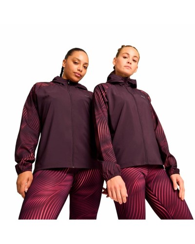 Puma Run Favorite : Veste de Sport Femme Running, Coupe-vent, Tissé Imprimé AOP
