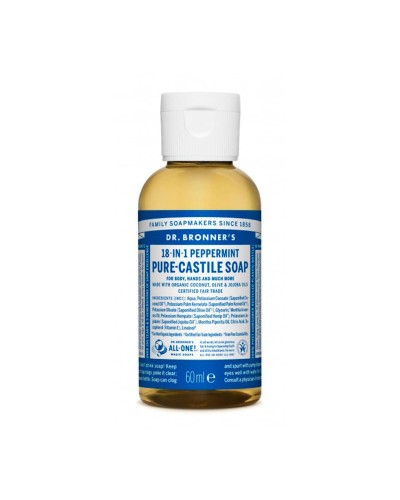 Vloeibare Zeep Dr Bronner's 18 in 1 Peppermint 60 ml