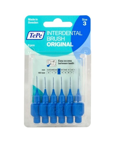 Tepe Interdental Brushes Blue 0.6mm - 6 Pieces - Oral Hygiene
