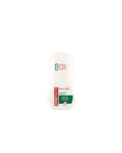 Borotalco Zero Salts Roll-on Deodorant 50ml - Gentle & Alcohol-Free
