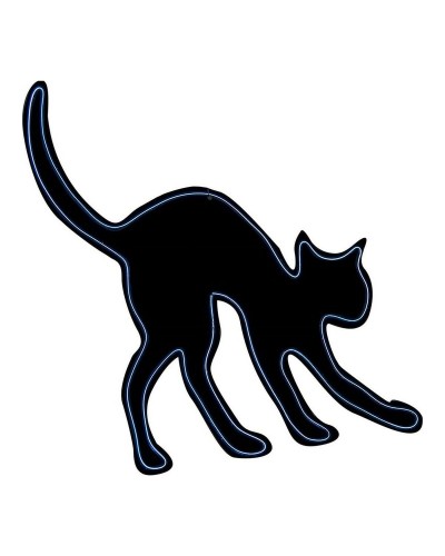Halloweendekorationer My Other Me Neon Ljussilhuett Katt