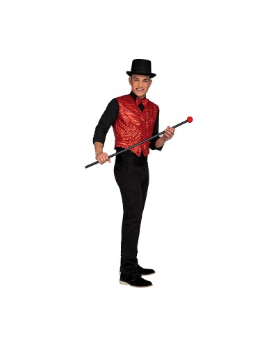 Maskeraddräkt vuxna My Other Me Showman Röd Väst M/L