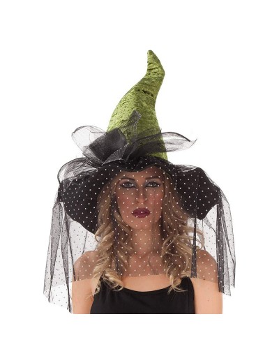 Sombrero My Other Me Negro Verde Talla única Bruja 59 cm