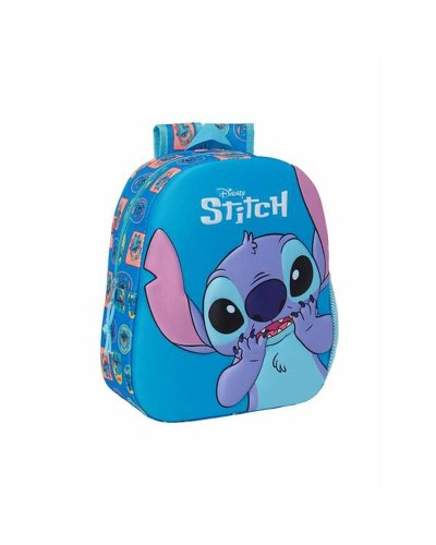 School Bag Stitch Blue 27 x 33 x 10 cm 3D