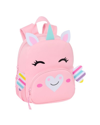 Mochila Escolar Safta Unicornio Rosa 20 x 25 x 9 cm