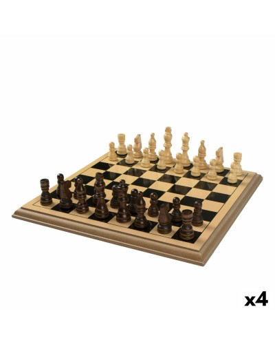 Jeu d'Échecs Colorbaby Bois (4 Unités)