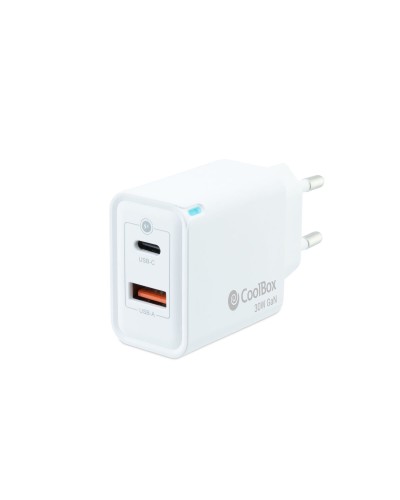 Wall Charger CoolBox COO-CUP-30CA White 20 W