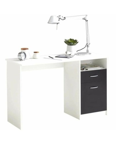 Bureau FMD JACKSON  Blanc Noir 123 x 76,5 x 50 cm Bois