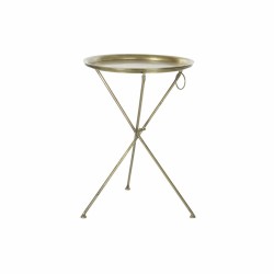 DKD Home Decor Konsolentisch Goldfarbenes Messing Elegant für Eingangsbereich, Wohnzimmer (47,5 x 47,5 x 64,5 cm)
