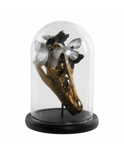 DKD Home Decor Statua Decorativa Farfalle Nere e Dorate, 17x17x26cm