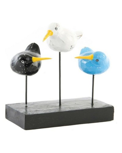 Koristehahmo DKD Home Decor Puu Metalli Linnut Kiwi Välimeren