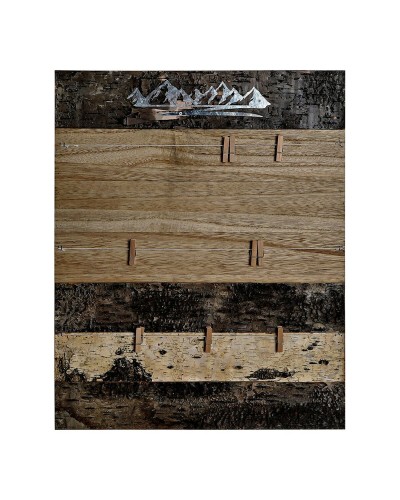 Fotoramar DKD Home Decor Brun Trä Metall Aluminium Naturell 40 x 2 x 50 cm