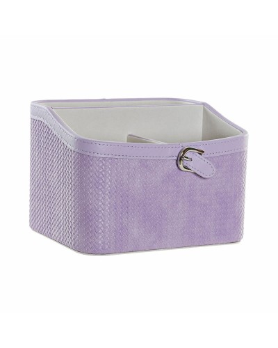 Houder voor afstandsbedieningen DKD Home Decor 8424001859948 Draaiend 19 x 16 x 14 cm Lila Polyurethaan