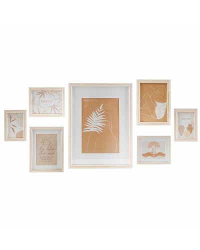 Seinävalokuvakehys DKD Home Decor 32,5 x 1,5 x 45 cm Kristalli Luonnollinen Ruskea Moderni Puu MDF