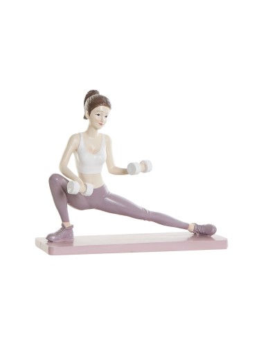 Prydnadsfigur DKD Home Decor Rosa Yoga Scandi 20 x 8 x 16,5 cm