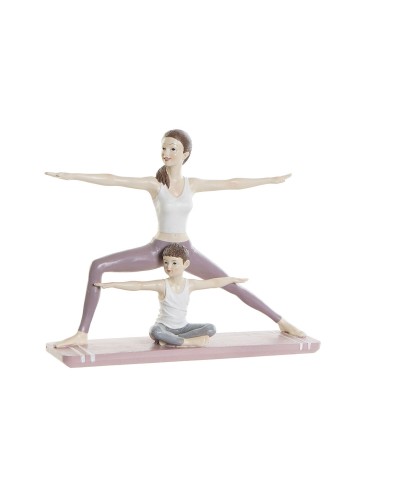 Decoratieve figuren DKD Home Decor 24 x 6,5 x 19,5 cm Scandi Roze Yoga