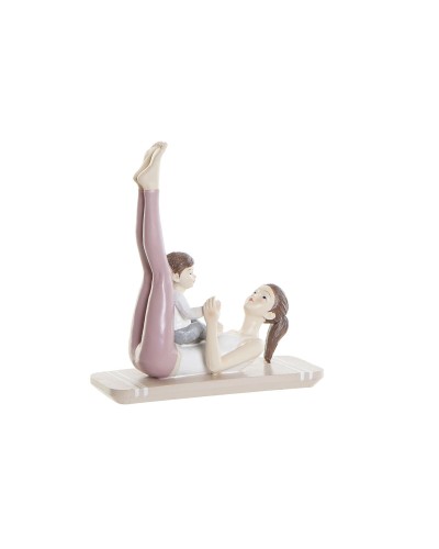 DKD Home Decor Statue Yoga Rose Scandi, Décorative, 15,5 x 6,5 x 17 cm
