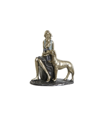 Golden Decorative Statue DKD Home Decor, Woman, Height 18 cm
