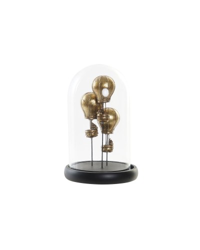 Decoratieve figuren DKD Home Decor Zwart Gouden 14 x 14 x 22 cm