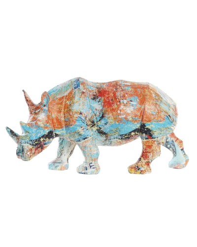 Decoratieve figuren DKD Home Decor 34 x 12,5 x 16,5 cm Multicolour Neushoorn Modern