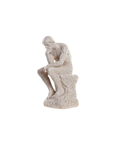 DKD Home Decor Der Denker - Dekorative Männerstatue | H 25 cm | Beige

