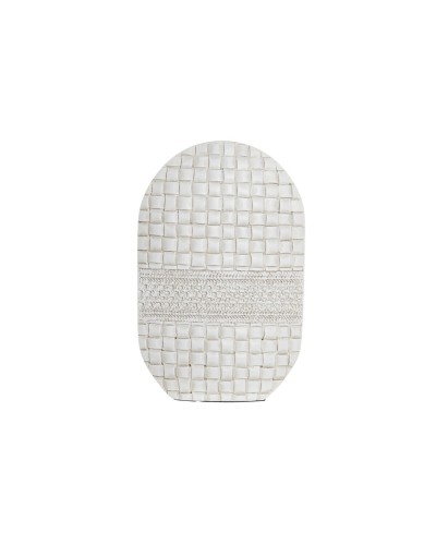 Vase à fleurs moderne blanc DKD Home Decor en résine, 18 x 6 x 28 cm
