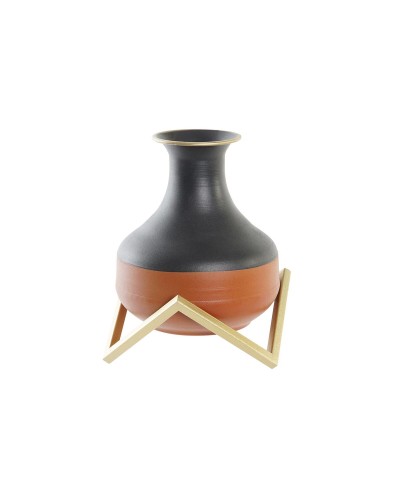 DKD Home Decor Vase Mehrfarbig aus Metall | Modernes Design | 20x20x23 cm
