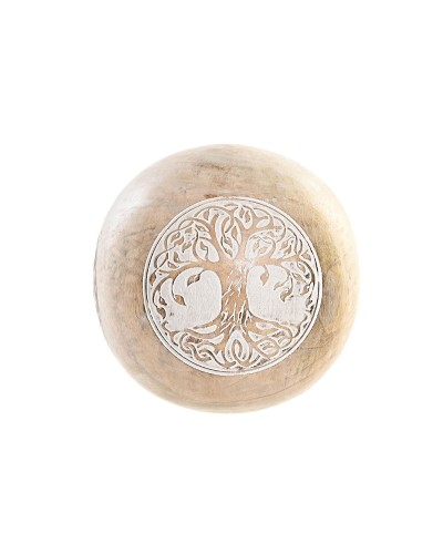 Prydnadsfigur DKD Home Decor Vit Naturell Träd Uggla Avskalad 13 x 13 x 13 cm