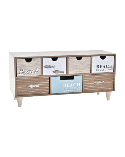 DKD Home Decor Jewelry Box | Brown and Turquoise Wood | 40 x 16 x 19 cm
