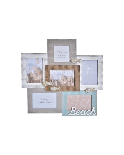 DKD Home Decor Beach Fotorahmen, Seemannsholz, 46,5 x 44,5 cm

