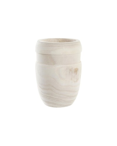 Kruka DKD Home Decor Brun Naturell Fyrkantig Boho 15 x 15 x 20 cm