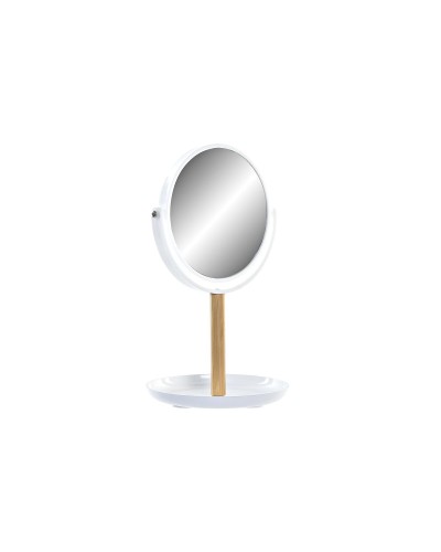 Rechteckiger Spiegel DKD Home Decor - Natürlicher weißer Bambus und Aluminium
