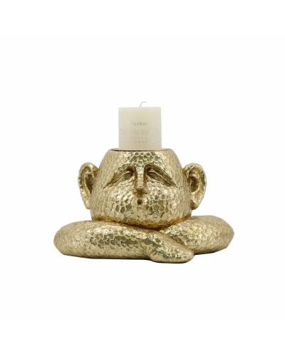 Bougeoir Doré en Résine de DKD Home Decor, 21x15x12 cm pour Décoration d'Intérieur
