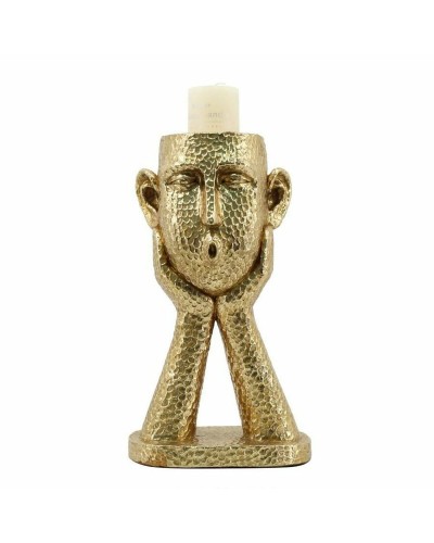 Kaarshouder DKD Home Decor Gouden Hars 18 x 13,5 x 31,5 cm