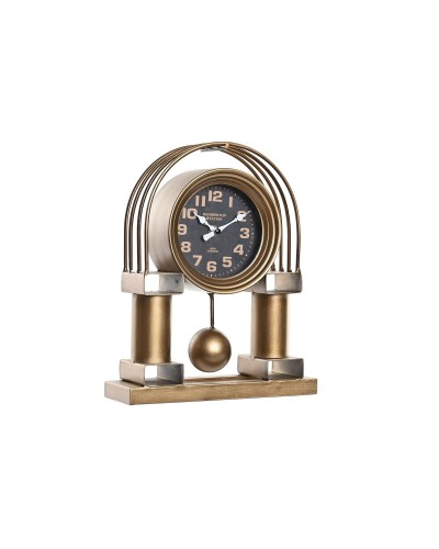 Stalinis laikrodis DKD Home Decor 25 x 8 x 31 cm Kristalli Musta Kullattu Rauta Perinteinen